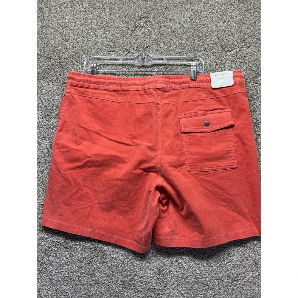 Coast Corduroy‎ Salmon Pink Shorts Men's XL Coral Barra Drawstring $60 MSRP NWT